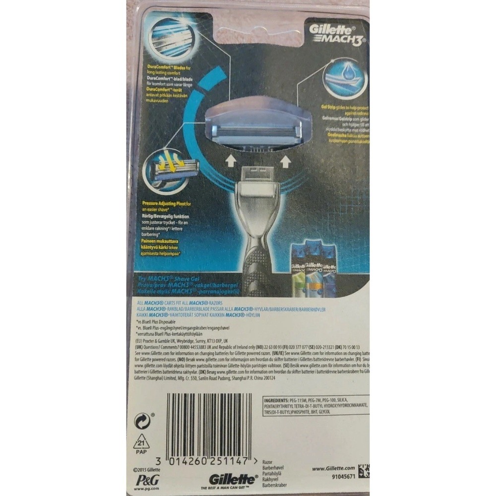 Gillette Mach3 Razor , 2-Pack. NEW. [C] - Picture 4 of 4